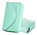 FYY Handmade Premium PU Leather Business Name Card Case Universal Card Holder with Magnetic Closure (Hold 30 pics of Cards) Mint Green