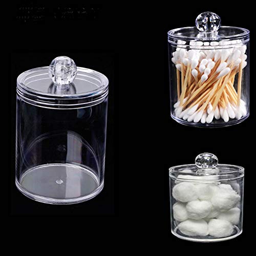AXX Qtip Dispenser Apothecary Jars Bathroom Qtip Holder Storage