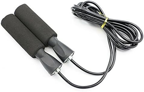 Otheya Fitness Jump Rope Premium Speed Rope, Best for Crossfit, Double Unders, Speed, WOD, MMA, Boxing &amp; Fitness Training (BLACK)