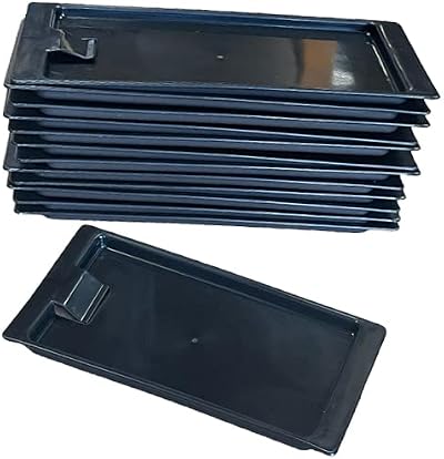 HowseHold Black Plastic Receipt Tray Clip Holder - 12 Pack for Bars Cafes