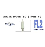 White Mounted Stones FL2 Dental Polishing 12/per Box