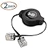 Cable Matters 2-Pack Cat 5e Retractable Ethernet Network Patch Cable 10/100 Mbps - 3.5 Feet