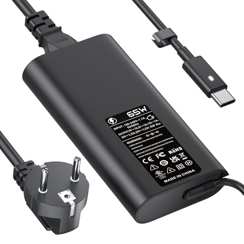 65W USB C Charger Power Supply for Dell Latitude 5320 5420 5430 5440 5450 5520 5530 5540 5550 7420 7430 7440 7330 7340 e5430 e5430 Inspiron 14 16 7430 620 Chromebook 3100 XPS 13 Type C Adapter