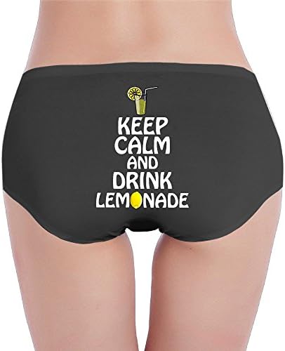 Masha Keep Calm And Drink Lemonde Seducative For Women's Low-Waist Underwear Size M Black