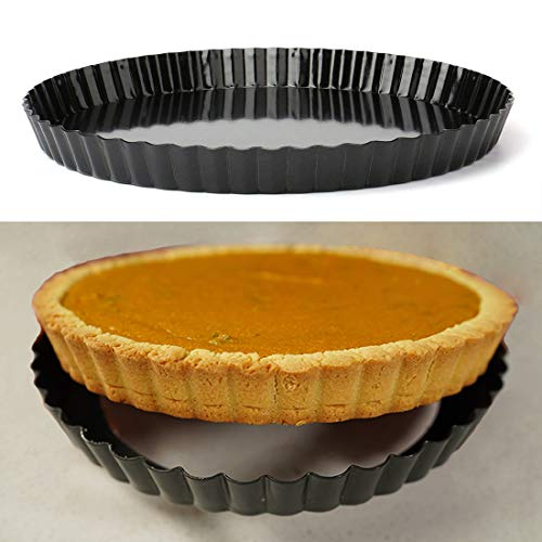 Tosnail 2 Pack 11Inch Nonstick Quiche Pan, Tart Pie Pan with Removable