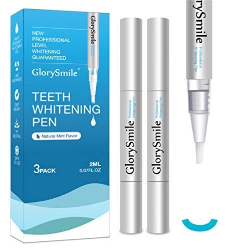 Teeth Whitening Gel Pen - GlorySmile Teeth Whitening Treatments Kit Safe 35% Carbamide Peroxide Effective No Sensitivity Teeth Whitener Travel-Friendly Dental Whitening Pen(3 Pack)