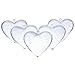 Outus Plastic Bath Bomb Mold Clear Heart Shape for DIY and Christmas Decoration, 5 Sets (65 mm)