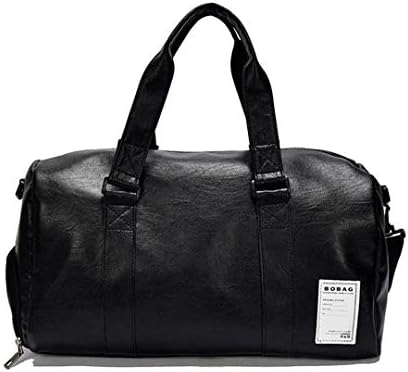 Pu Leather Gym Male Bag Female Sport Shoe Bag for Women Fitness Over The Shoulder Yoga Bag Travel Handbags Black Red XA567WD Black Big