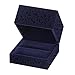 LittleTiger Pierced Velvet Jewelry Box for ring engagement gift wedding favor (Purple)
