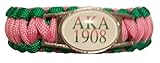 AKA Sorority gifts - AKA Sorority Paraphernalia - AKA Alpha Kappa Alpha 550 Paracord Survival Bracelet for Women - AKA Jewelry
