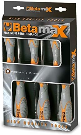 Beta 9440056 Model 944 BX/D6 Set of 6 Deep Hi-Torque Hexagon Nut Spinner, Long Series, Orange, 944BX/D6 - Image 3
