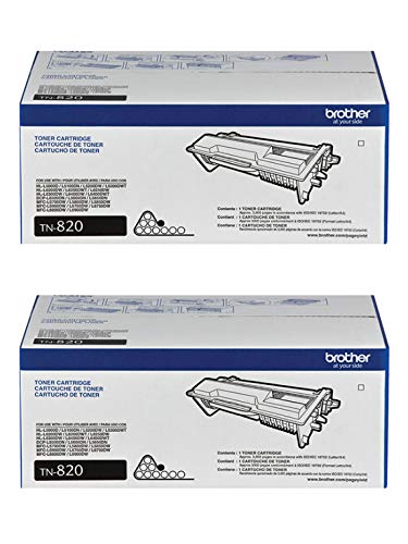 Toner Original BROTHER TN820 2-Pack Normal Capacidad Black con Aprox. 3,000 Páginas