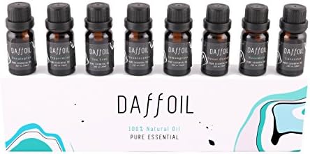 Essential Oils Set (8 x 10ml) Aromatherapy, humidifier, Therapeutic, 100% Pure Oils (Lavender, Tea Tree, Lemongrass, Mint, Eucalyptus, Incense, Rosemary, Sweet Orange).
