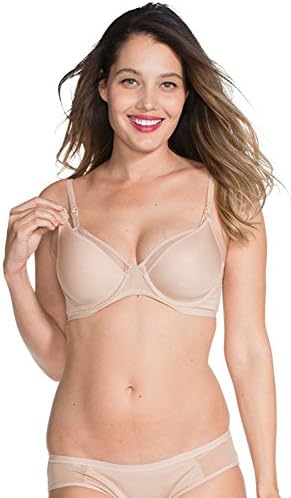 Charley M Empower Nursing Bra with Underwire, T-Shirt Maternity Bra for Pregnancy