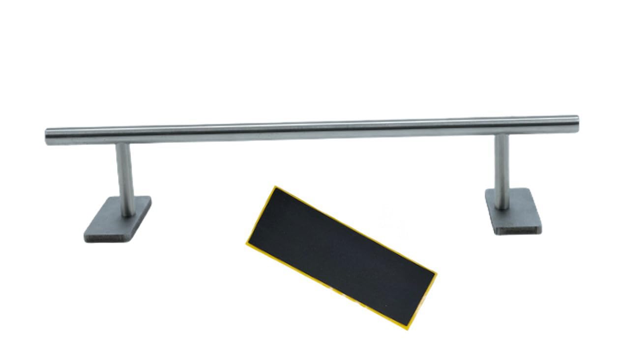 LEEFAI Fingerboard Rails Obstacles 28x5.5cm Solid Stainless Steel Fingerskate Rail for Your Fingerboard ramps and Park