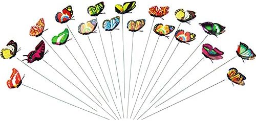 Haihuic 50pcs Mariposa 3D para Maceta de jardín Plantador Estacas ...