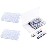 Diamond Embroidery Box 2 Packs 28 Grids, Eiito 5d Siamond Box and Cross Stitch Tools Accessory Containers for DIY Art Craft Diamond Painting Box