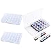 Diamond Embroidery Box 2 Packs 28 Grids, Eiito 5d Siamond Box and Cross Stitch Tools Accessory Containers for DIY Art Craft Diamond Painting Box