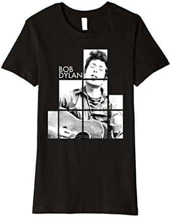 Womens Bob Dylan Blocks Tee Officially Licensed Large Black