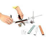 YaeKoo Upgraded Fixed-angle Knife Sharpener Kit Full Metal Professional 4 Sharpening Stones