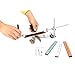 YaeKoo Upgraded Fixed-angle Knife Sharpener Kit Full Metal Professional 4 Sharpening Stones