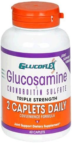 Windmill Health Products Glucoflex Triple Strength Glucosamine &amp; Chondroitin Sulfate Caplets, 60-Count Bottles by Prevention