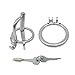 Metal Male Chastity Device Steel Stainless Briefs Cage Ring Cock cage Siliver (1.77 inch/45mm)