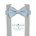 Dusty Blue Bow Tie and Light Grey Suspenders