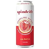Spindrift Strawberry Sparkling Water, 16-Fluid-Ounce Cans, Pack of 12