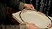 Marathon Housewares KW030008 Deluxe Quilted Damask China Storage Case in Ivory, Set of 6