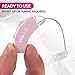 Digital Hearing Amplifier - Set of 2 - Best Hearing Amplifiers That Fit Comfortable Behind the Ear for Women, Small & Discreet BTE Personal Sound Amplifier Pair (Pink)