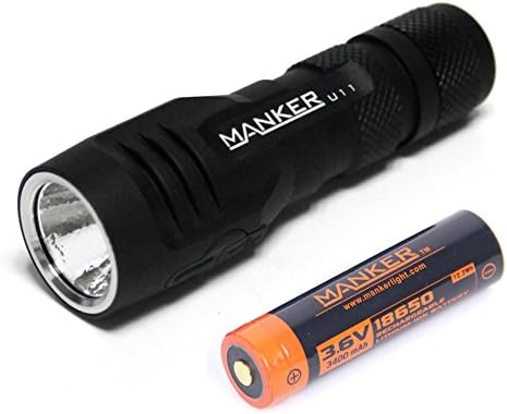 Manker U11 USB Rechargeable Pocket EDC Flashlight, 1050 Lumens CREE XPL V5 LED Torch, Use 1x18650 or 2x CR123 Battery, IPX-8 Waterproof, With Pocket Clip (U11 NW With Battery)