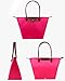 KARRESLY Women's Nylon Travel Foldable Shoulder Bags Hobo Beach Bag Tote Handbag(Black M)