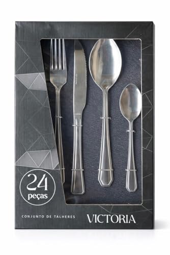 Conjunto de Talheres em Aço Inox Grosso Scazu – 24 Peças – Qualidade, Design Premium e Máxima Durabilidade