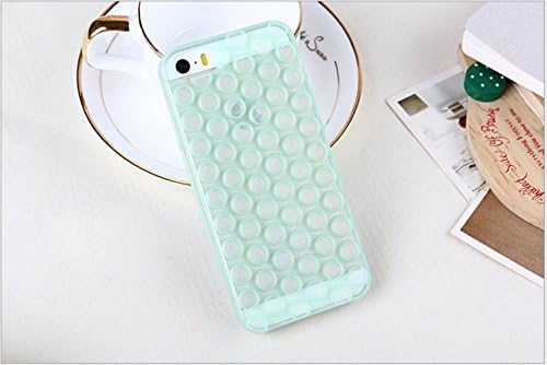 T TTOTT Funny Cute Double case, Soft 3D Bubble Wrap Design Skin Cover Protector, Creative Soft Protective Case For IPhone 5/5s/se- Green