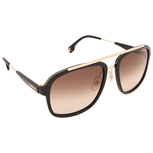 Carrera Men's Ca133s Aviator Sunglasses, Black Gold/Brown Gradient, 57 mm