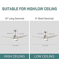 Sofucor Wood Ceiling Fans with Lights Remote