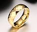 Men's Rhombic Cut Tungsten Carbide Promise Engagement Wedding Band Ring,Gold Plated,8mm Width,Size 7