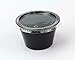 Disposable 4oz Plastic Condiment Cups with Lids, Souffle Portion, Jello Shot Cups, Salad Dressing, Sauce (50, Black)