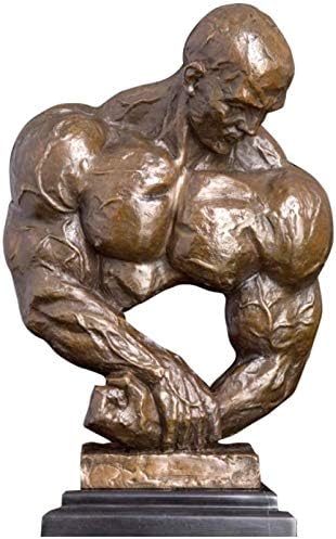 彫刻装飾的な置物の彫像彫像の彫像人形の彫刻ブロンズスポーツアートの装飾筋肉のボディービルダー家の装飾のための男の彫像アートとクラフトe 登場大人気アイテム