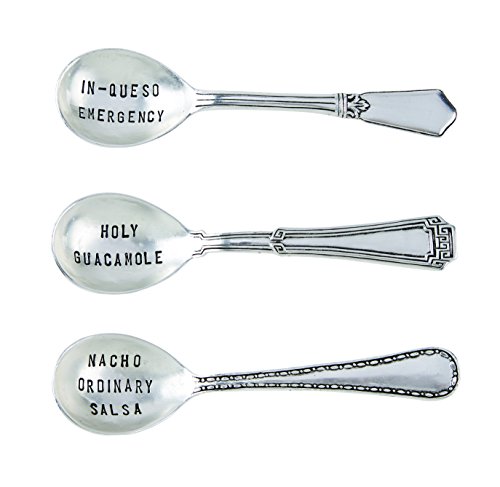 Mud Pie Circa Salsa Spoon Set, Silver