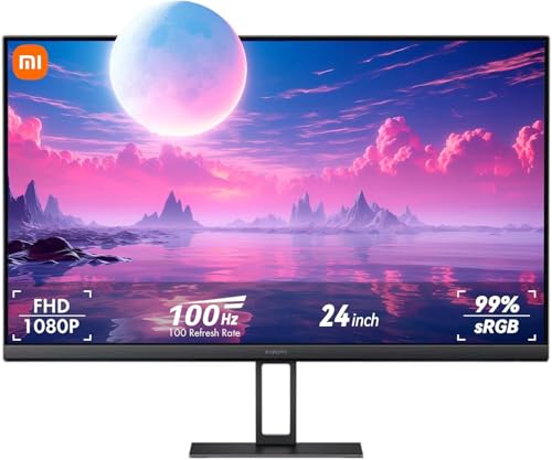 XIAOMI Monitor A24i - Monitor de 23,8" FHD (1920x1080, 100Hz, 6ms, 7.5 mm, HDMI 1.4 x1, Protección Luz Azul), Negro (Versión ES)