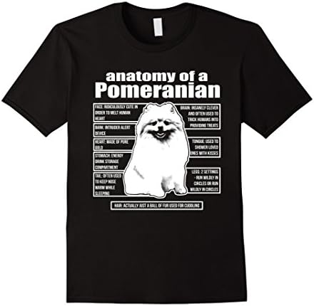 Men's ANATOMY OF A POMERANIAN SHIRTS 2XL Black
