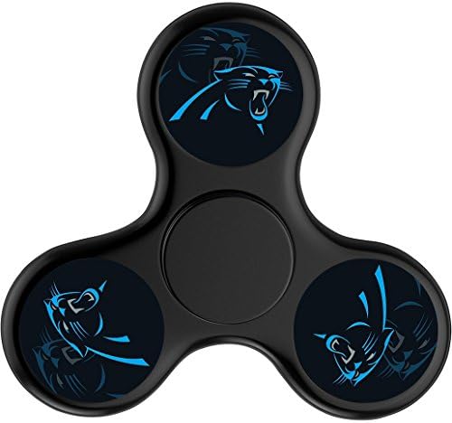 Fakalove Carolina Panthers logo Hand Toys Triangle Fingertips finger spiner Peg-top Toys Toy Game Whipping Top Scopperil Finger Tip For Adults and children Spinner Fidget