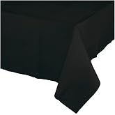 Creative Converting Party Supplies Banquet Table Cover, 54" x 108", Black Velvet
