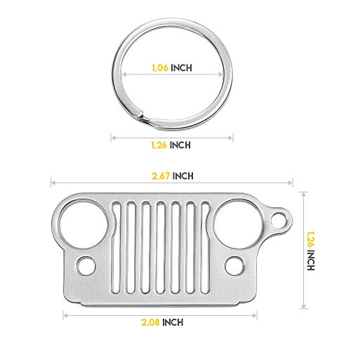 1 Teenitor+Grille+keychain+Accessories+Stainless