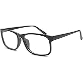 HUIHUIKK Nearsighted Oversize Myopia Glasses Everyday Use Mens Womens Black Distance Glasses (NOT READING GLASSES)