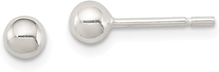 Beautiful Sterling silver 925 sterling Sterling Silver 4mm Ball Earrings