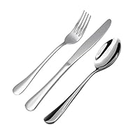 Panmeihua 304 Metal Silverware 3 Piece Stainless kitchen flatware Set Polished Silver