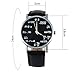 Sourts Lover Girl Artificial Leather Band Math Formula Dial Wrist Quartz Analog Watch 24cm (Black 3)